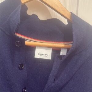 Burberry Blue Lightweight Shirt Jacket